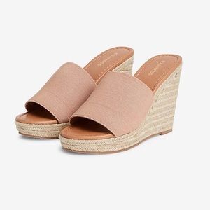 Express NWT Stretch Slide Wedge Sandals